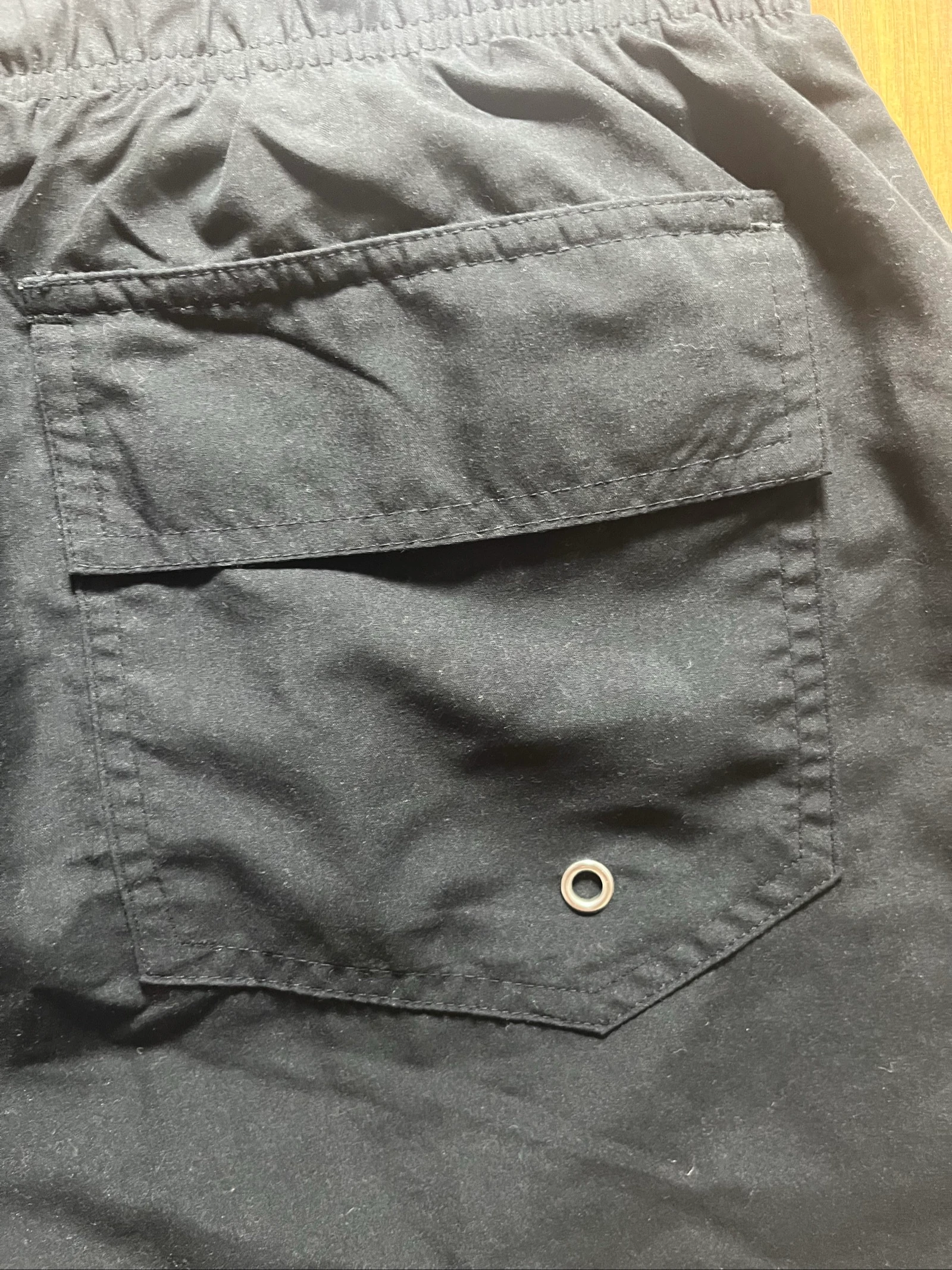 Solid black swim shorts with embroidered palm tree logo. Minimalist style - sun project - Size L - very good condition – photo 8